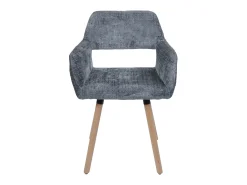 Silla de comedor MCW-A50 II, gris oscuro