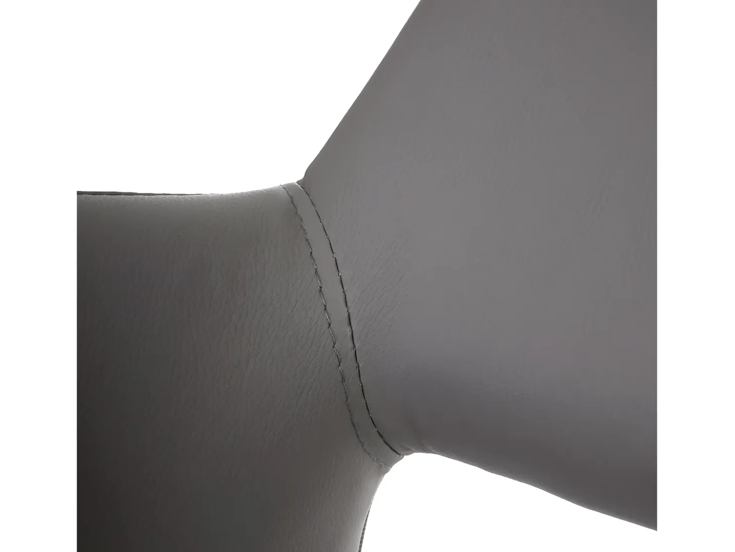 Silla de comedor MCW-A50 II (juego de 6), piel sintética, gris topo, patas claras