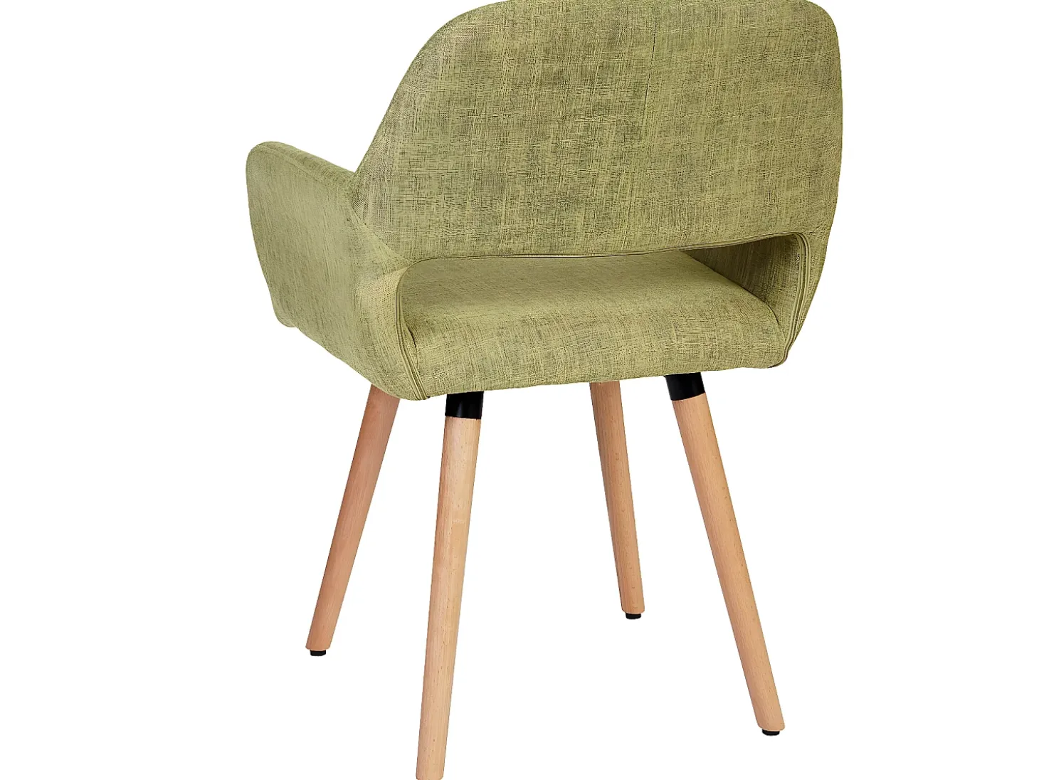 Silla de comedor MCW-A50 II (juego de 6), textil, verde claro, patas claras