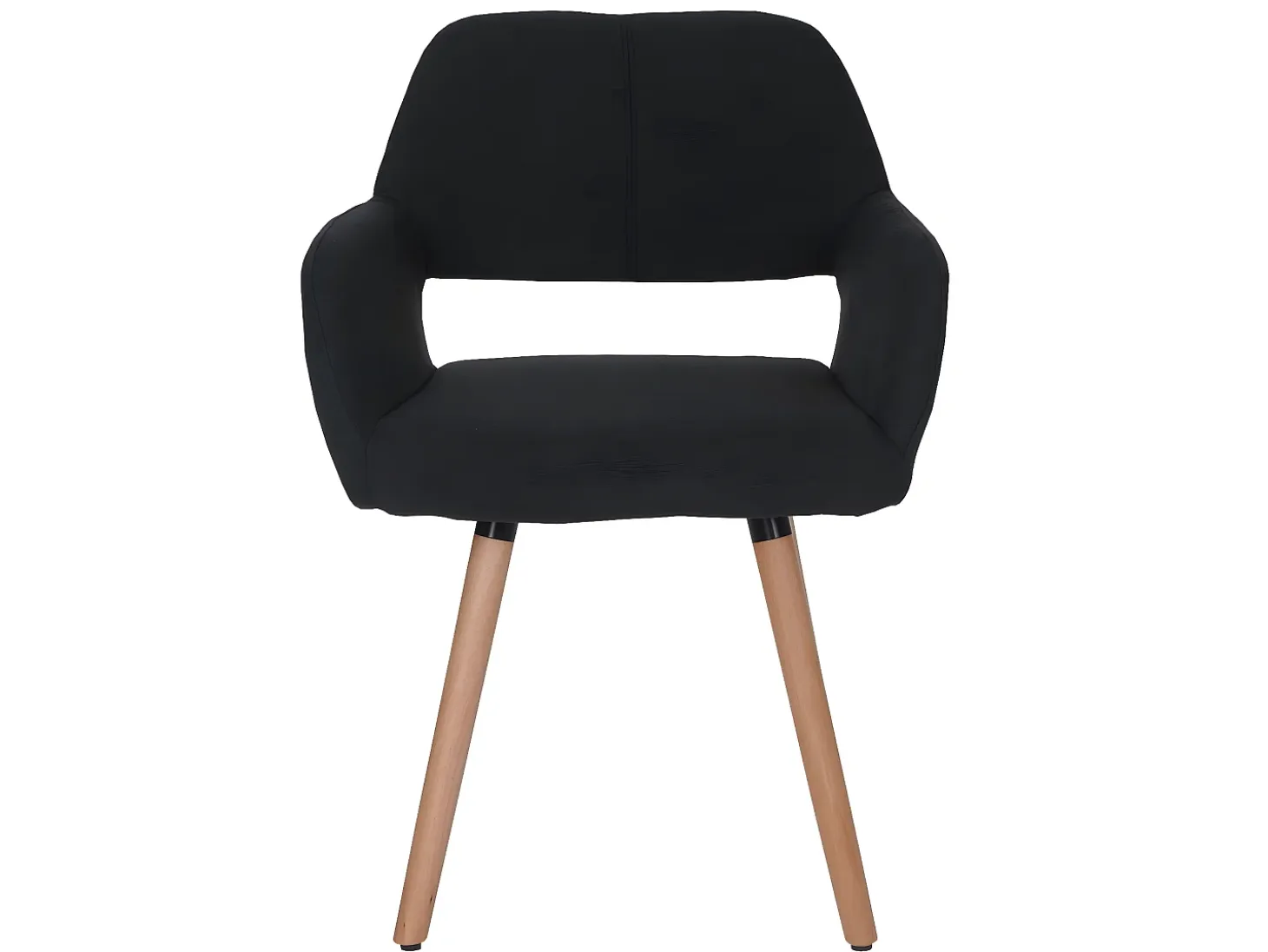 Silla de comedor MCW-A50 II, textil, negro-gris, patas claras