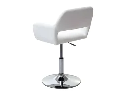 Silla de comedor MCW-A50 III, blanco, base cromada