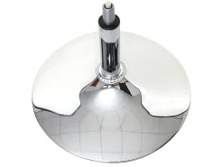 Silla de comedor MCW-A50 III (juego de 6), blanco, base cromada