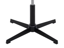 Silla de comedor MCW-A50 IV (juego de 6), polipiel color crema, base negra