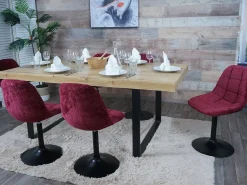 Silla de comedor MCW-A60 (juego de 2), burdeos