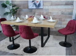 Silla de comedor MCW-A60 (juego de 6), burdeos