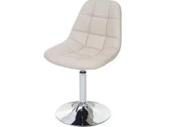 Silla de comedor MCW-A60 (juego de 6), polipiel crema