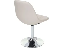 Silla de comedor MCW-A60 (juego de 6), polipiel crema