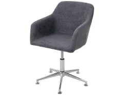 Silla de comedor MCW-A74 (juego de 6), textil, gris