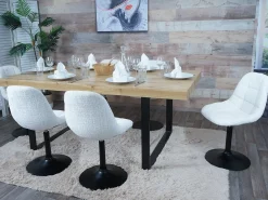 Silla de comedor MCW-A60 (juego de 6), crema