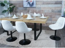 Silla de comedor MCW-A60 (juego de 6), crema