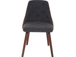 Silla de comedor MCW-A75 (juego de 6), textil gris