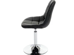 Silla de comedor MCW-A60 (juego de 6), piel sintética negra