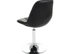 Silla de comedor MCW-A60 (juego de 6), piel sintética negra