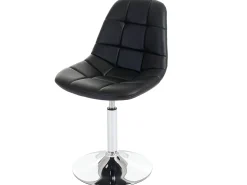 Silla de comedor MCW-A60 (juego de 6), piel sintética negra