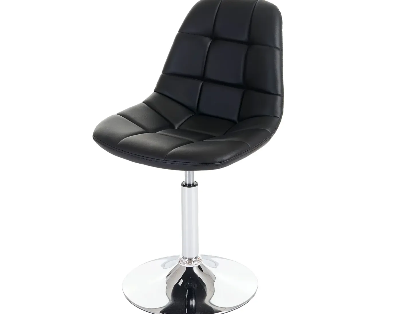 Silla de comedor MCW-A60 (juego de 6), piel sintética negra