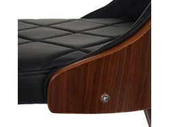 Silla de comedor MCW-A75 (set de 2), imitación cuero negro