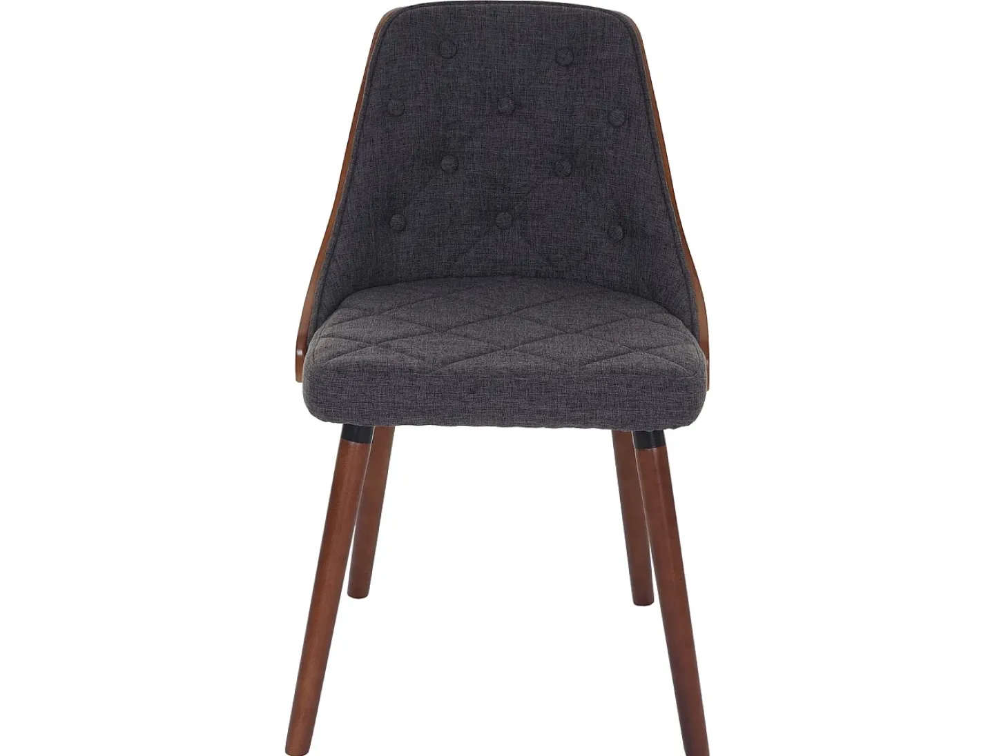 Silla de comedor MCW-A75 (set de 2), textil gris