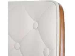 Silla de comedor MCW-A75 (set de 2), polipiel blanca