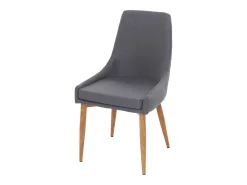 Silla de comedor MCW-B44 II (set de 2), tela/textil gris oscuro