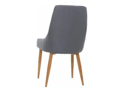 Silla de comedor MCW-B44 II (set de 2), tela/textil gris oscuro