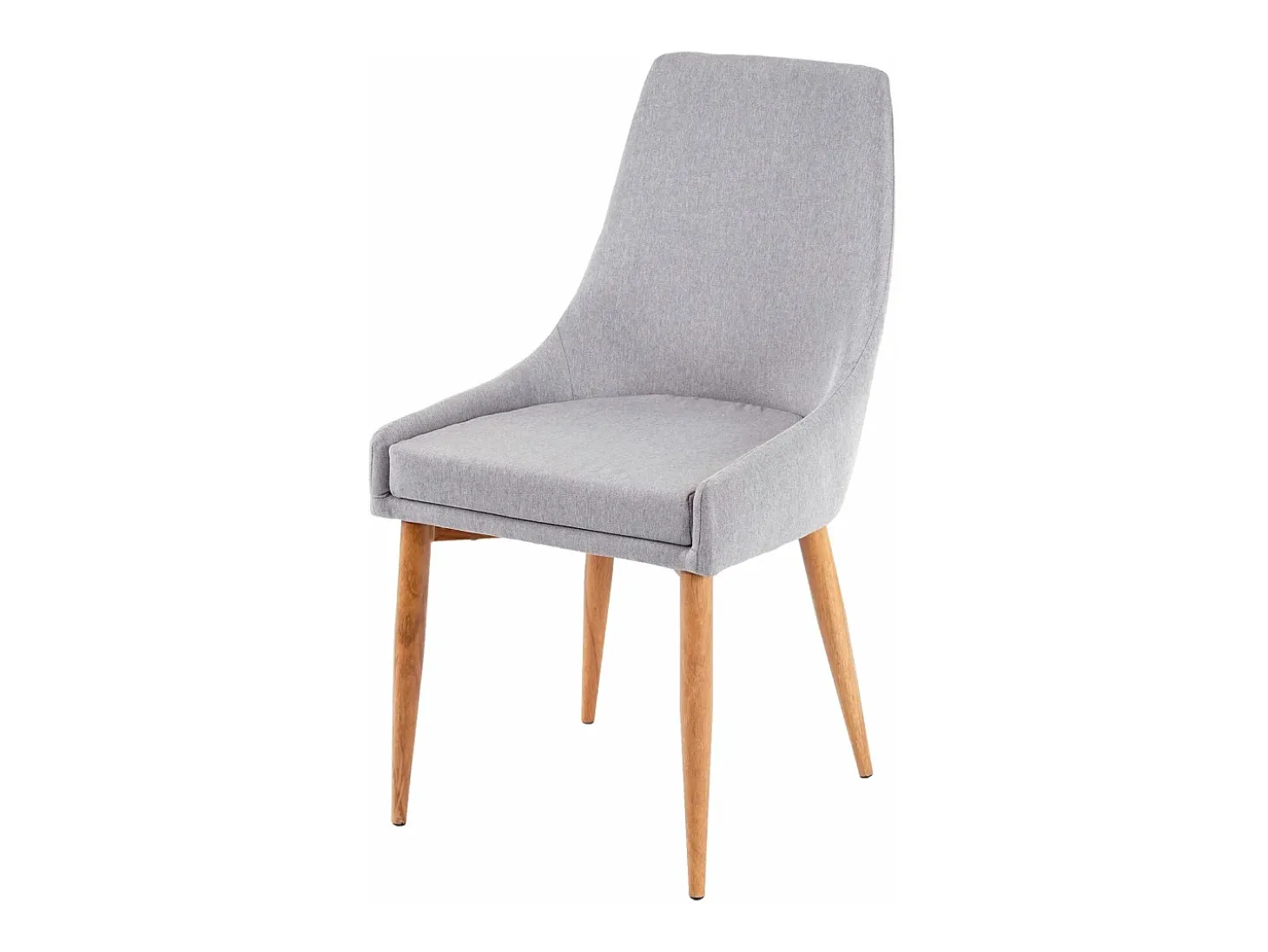 Silla de comedor MCW-B44 II (set de 2), tela/textil gris
