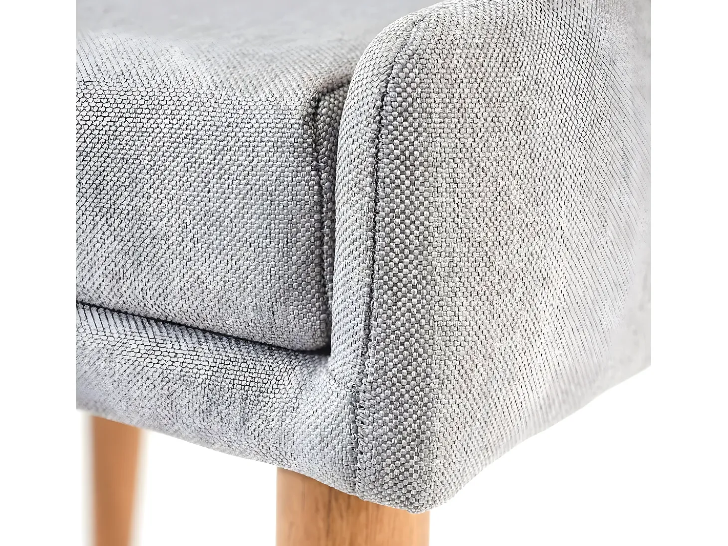 Silla de comedor MCW-B44 II (set de 2), tela/textil gris