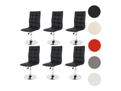 Silla de comedor MCW-C41 (juego de 6), negro