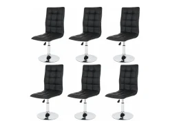 Silla de comedor MCW-C41 (juego de 6), negro