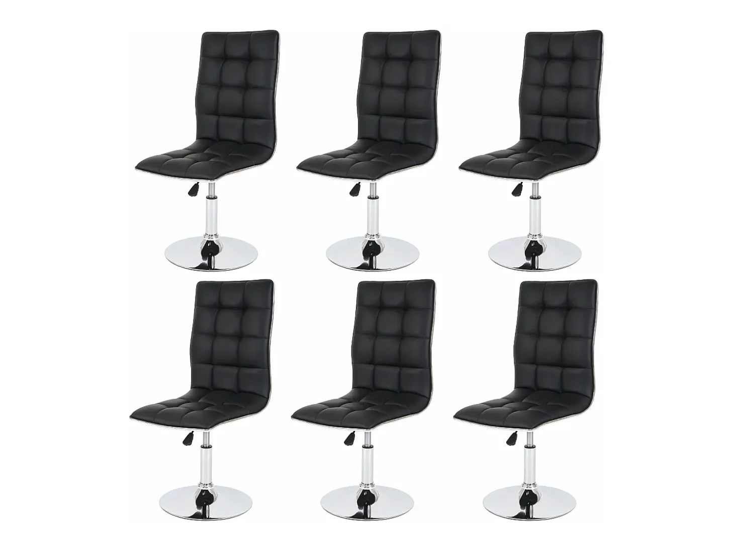Silla de comedor MCW-C41 (juego de 6), negro