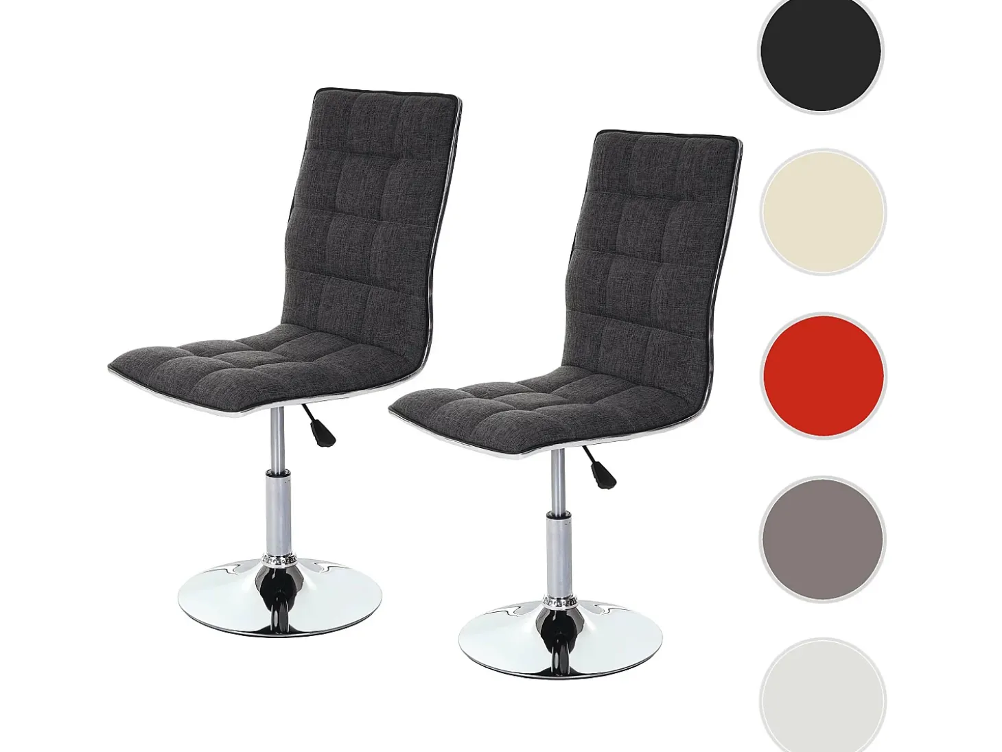 Silla de comedor MCW-C41 (juego de 2), gris