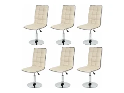 Silla de comedor MCW-C41 (juego de 6), color crema