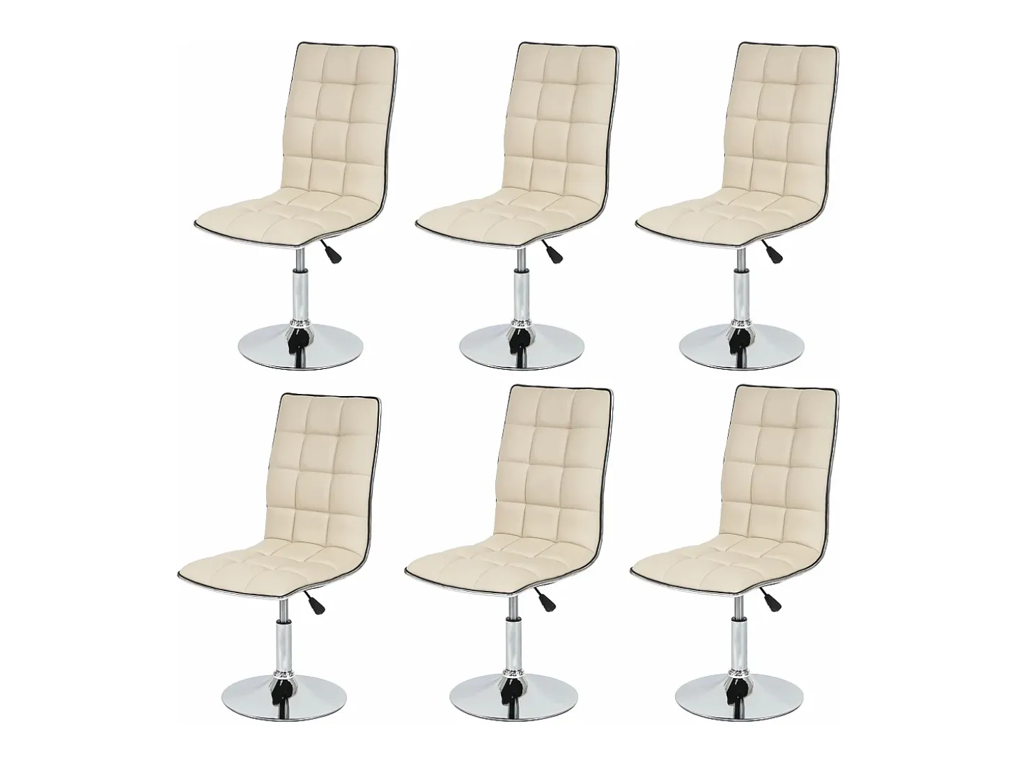 Silla de comedor MCW-C41 (juego de 6), color crema