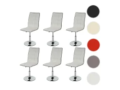 Silla de comedor MCW-C41 (juego de 6), blanco