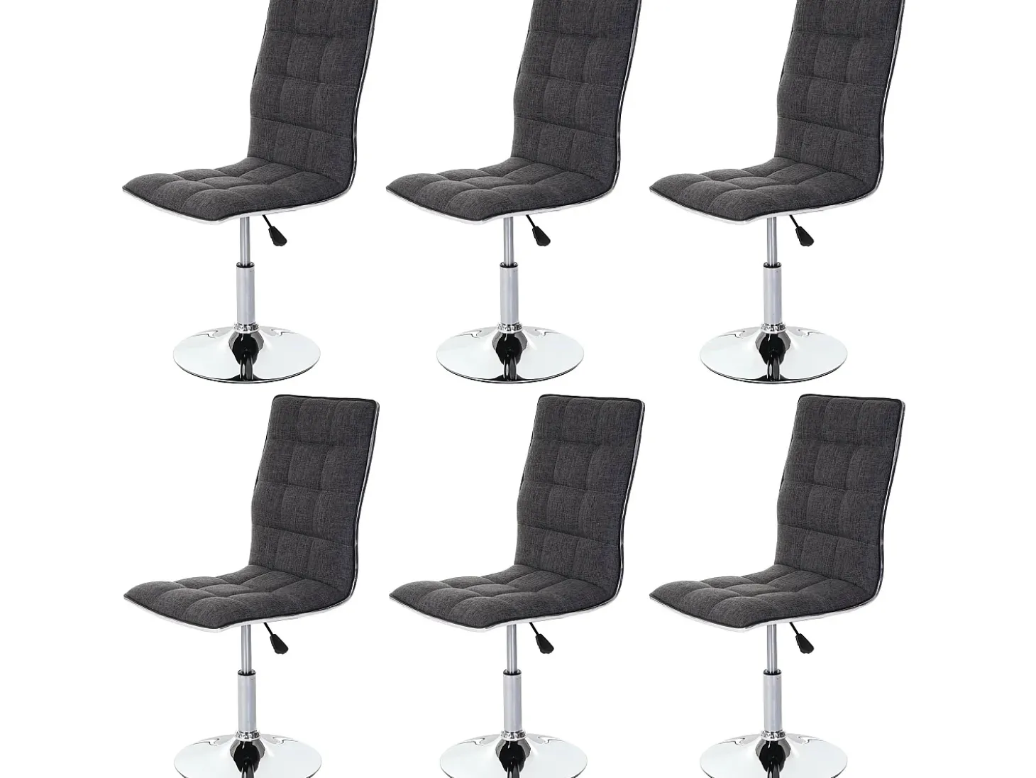 Silla de comedor MCW-C41 (juego de 6), gris