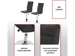 Silla de comedor MCW-C41 (set de 2), vintage pebble grey