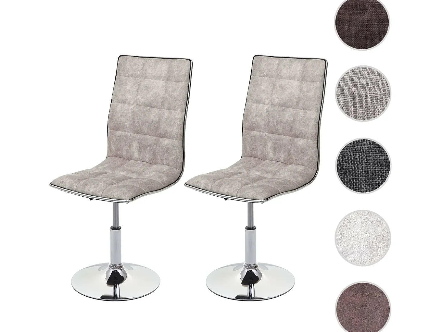 Silla de comedor MCW-C41 (set de 2), vintage pebble grey