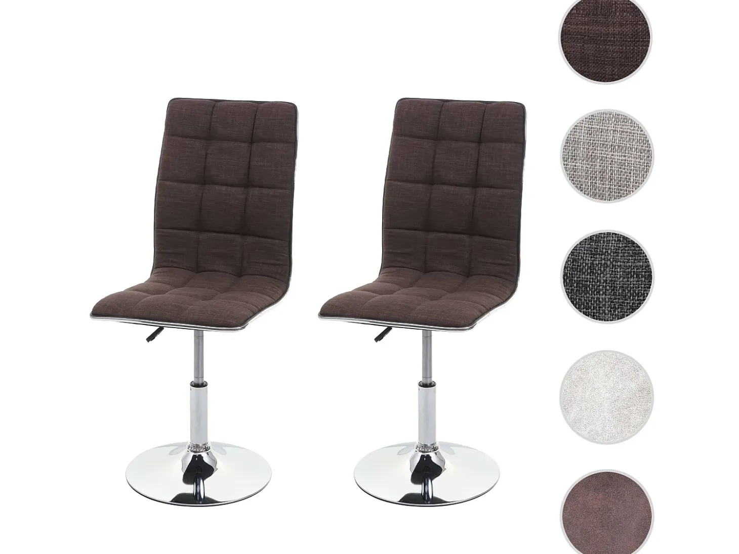 Silla de comedor MCW-C41 (set de 2), marrón