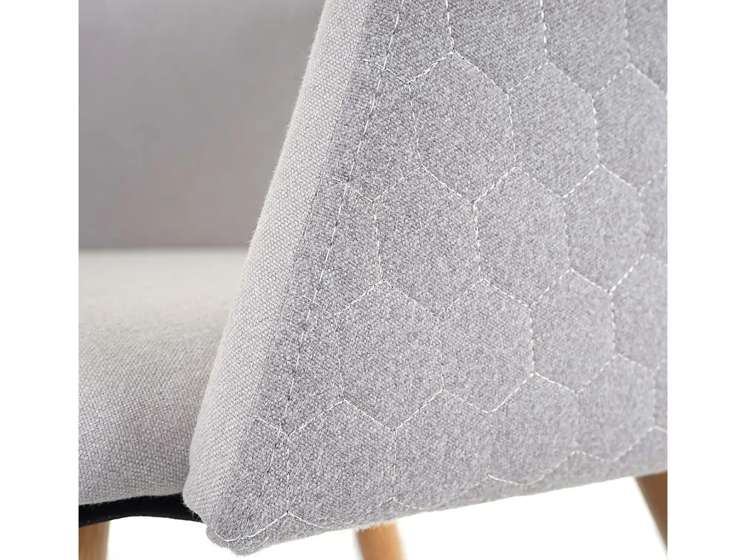 Silla de comedor MCW-D71, gris-gris claro