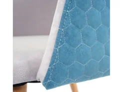Silla de comedor MCW-D71, gris claro-turquesa