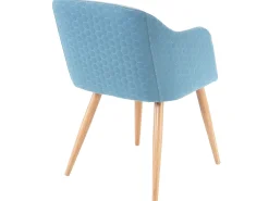 Silla de comedor MCW-D71, gris claro-turquesa