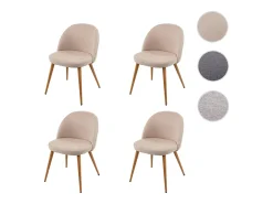 Silla de comedor MCW-D53 (juego de 4), beige