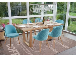 Silla de comedor MCW-D53 (juego de 4), turquesa
