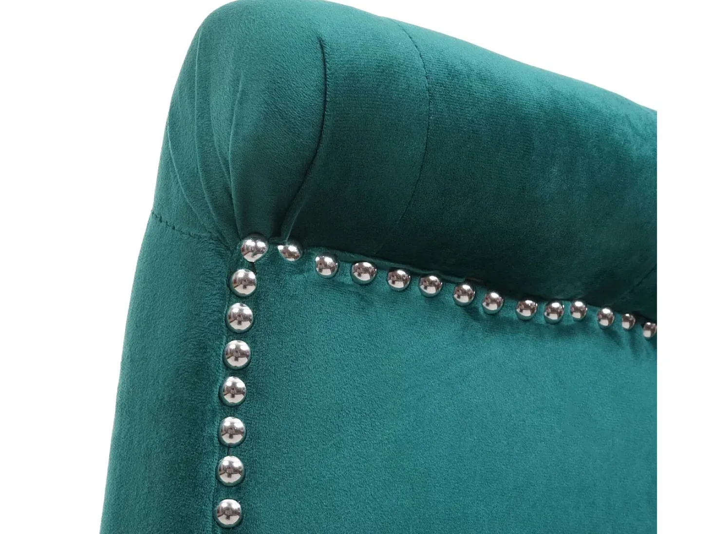 Silla de comedor MCW-D22 (juego de 6), verde oscuro, patas doradas