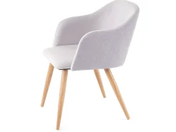 Silla de comedor MCW-D71 (juego de 6), gris claro