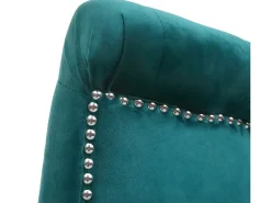 Silla de comedor MCW-D22 (set de 2), verde oscuro, patas negras