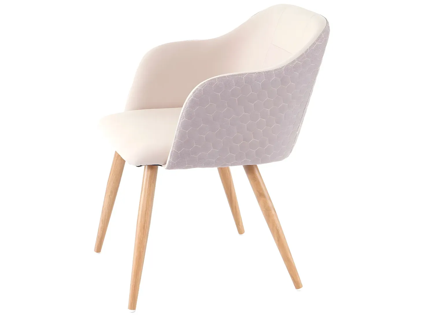 Silla de comedor MCW-D71 (set de 2), crema-beige