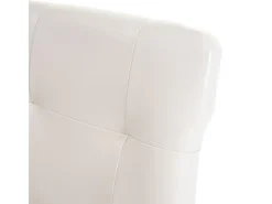 Silla de comedor MCW-E58 (juego de 6), polipiel crema, patas claras