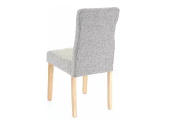 Silla de comedor MCW-E58 (juego de 6), tela/textil gris, patas claras
