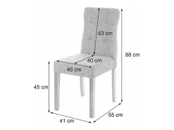 Silla de comedor MCW-E58 (set de 2), polipiel marrón, patas oscuras