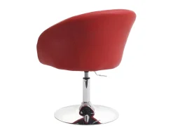 Silla de comedor MCW-F19, imitación de cuero rojo